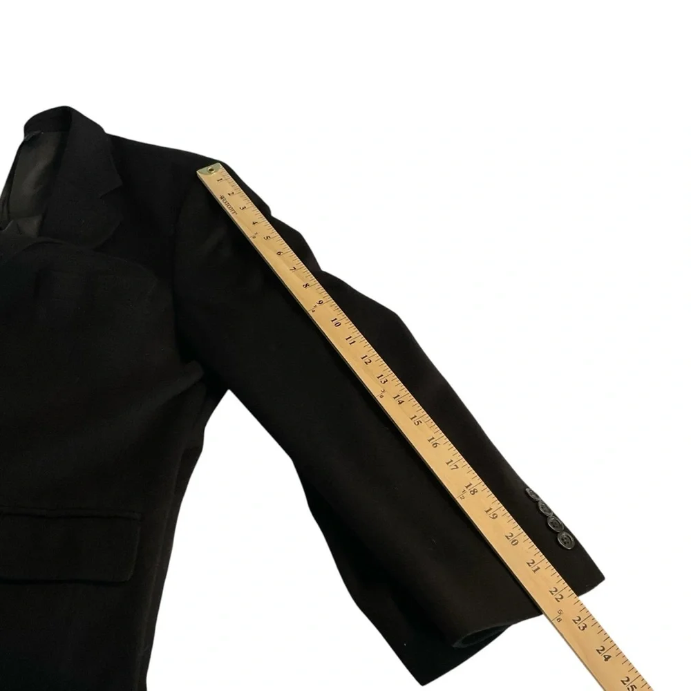 Pavone Men's Black 2 Button 100% Pure Cashmere Blazer Size 42 Short